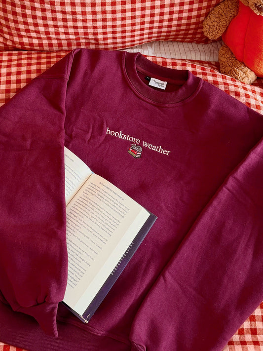 Bookstore Weather (Plum Maroon)