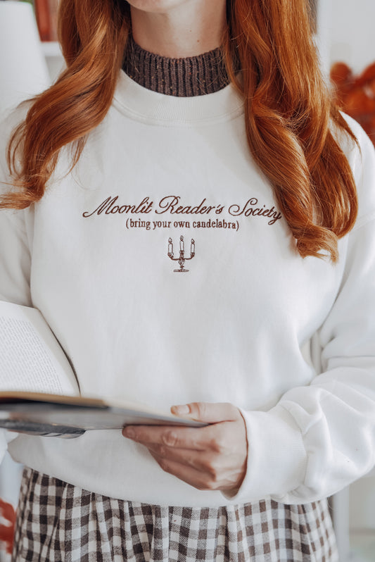 Moonlit Reader's Society (Book Pages Off-White)